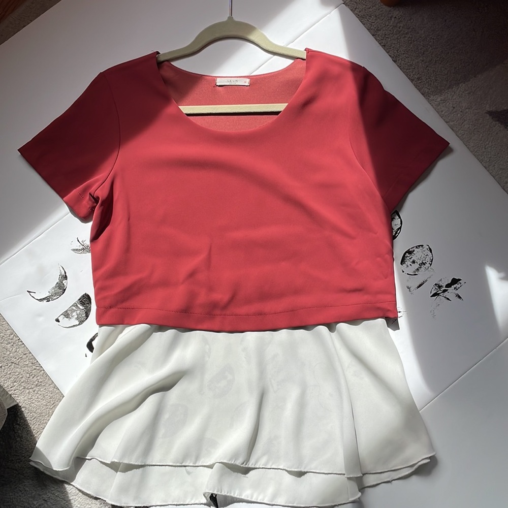 Le Lis Color Blocked Blouse Size M